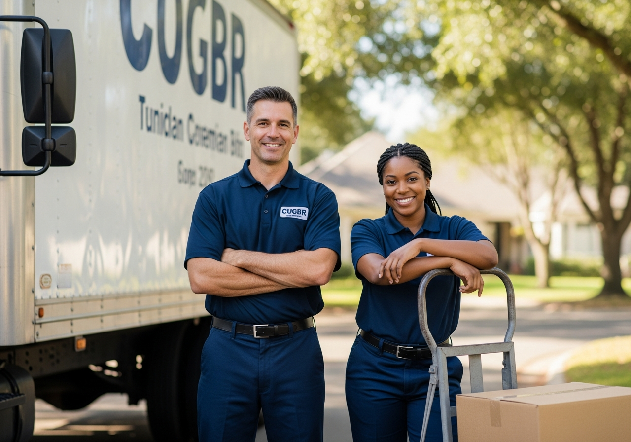 Professional moving crew loading a truck for a corporate relocation across Canada