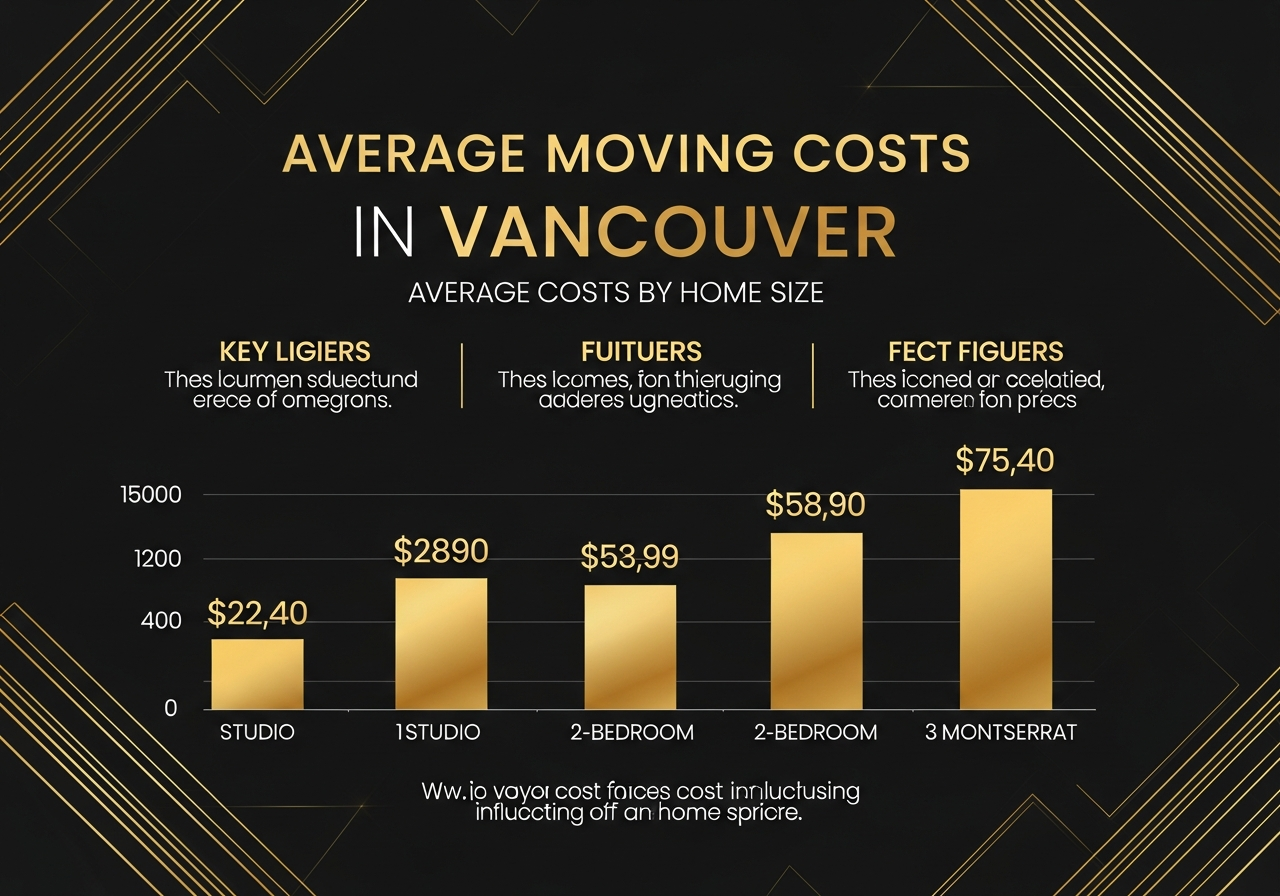 Infographic showing average moving costs in Vancouver by home size for 2026